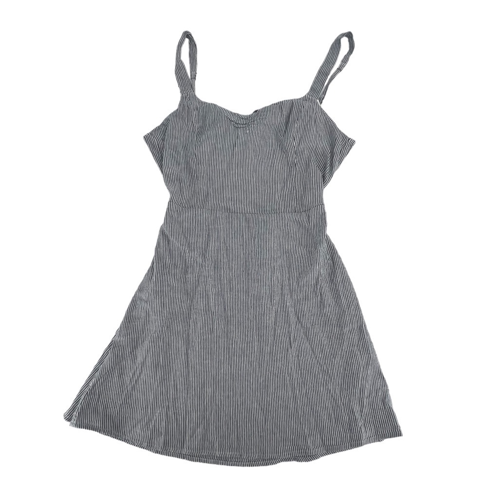 NWT Hollister Blue White Striped Sleeveless Mini Dress Size Large Women’s